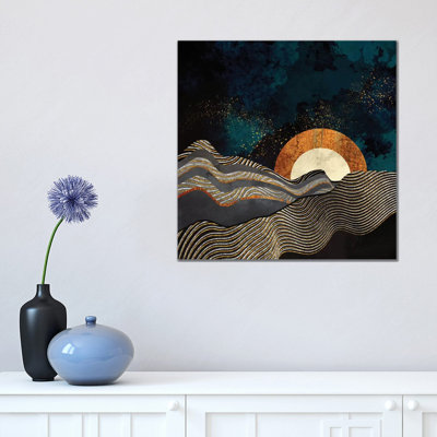Gold And Silver Fields by SpaceFrog Designs - Wrapped Canvas Painting