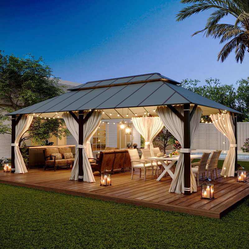 12 Ft. W X 20 Ft. D Aluminum Patio Gazebo