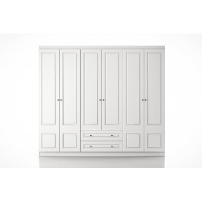 Berend 6 Door Manufactured Wood Wardrobe