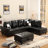Faux Leather L-Shaped Sectional-1602358906-1602358853