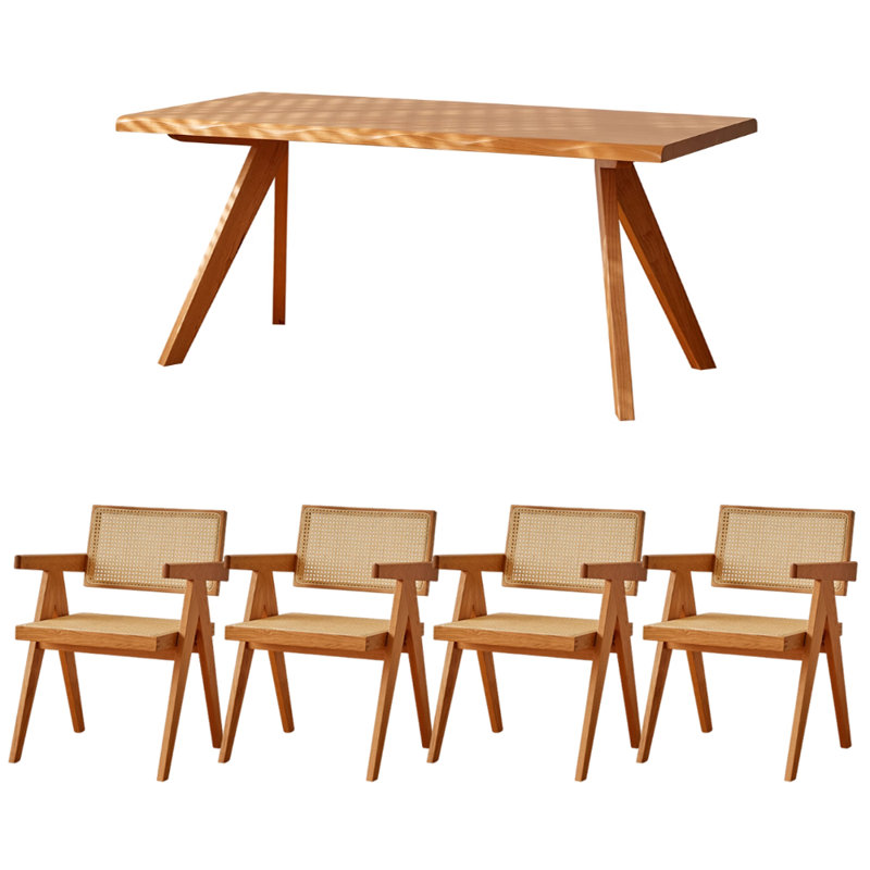 Ensemble de table en bois de cerisier Simple Creative, H 29,52 po x L 70,86 po x l 35,43 po