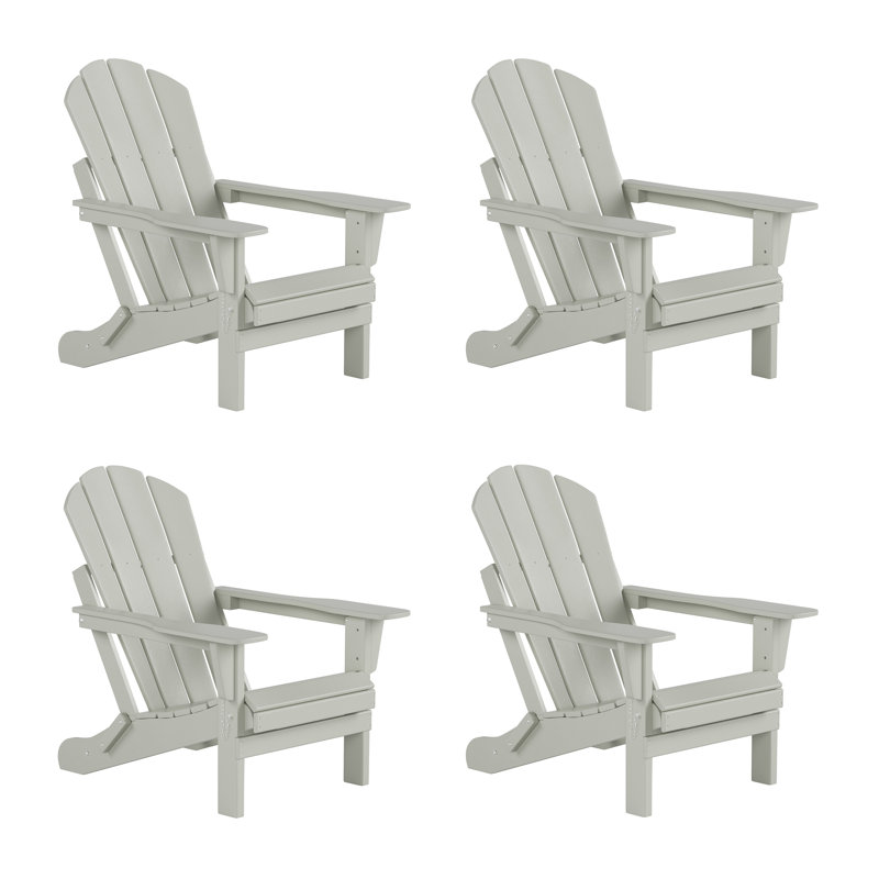 Chaise Adirondack pliante en PEHD Vinnie, Sable