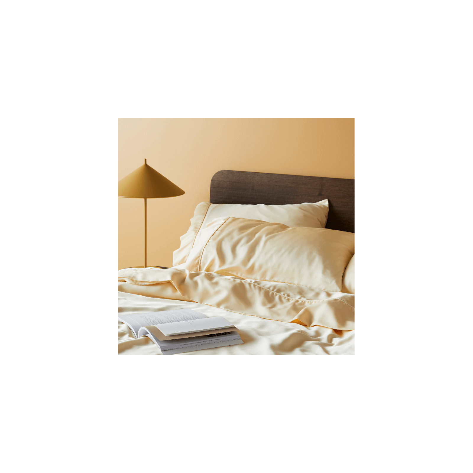 Signature Sateen Pillowcase, Full / Double Pillowcase + Pillowcases 2 Standard, Butter