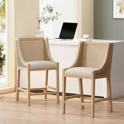 Tabouret de comptoir en bois massif 25,5 po Lonny