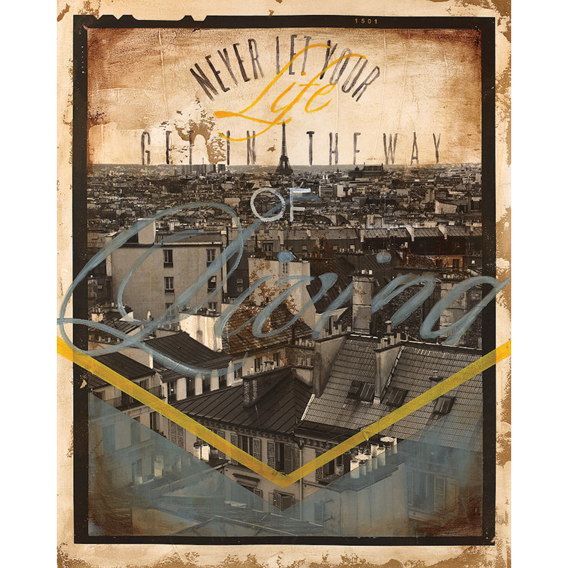 « a common obstruction » par rodney’s blanc, affiche rétro sur toile tendue, H 45 po x l 36 po x P 1,5 po