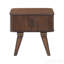 Table de bout avec rangement 1pc et finition noyer
