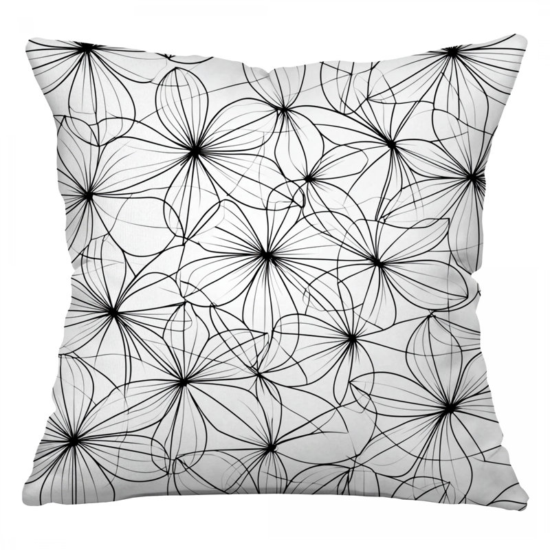 Coussin Floral, Carré 14 po