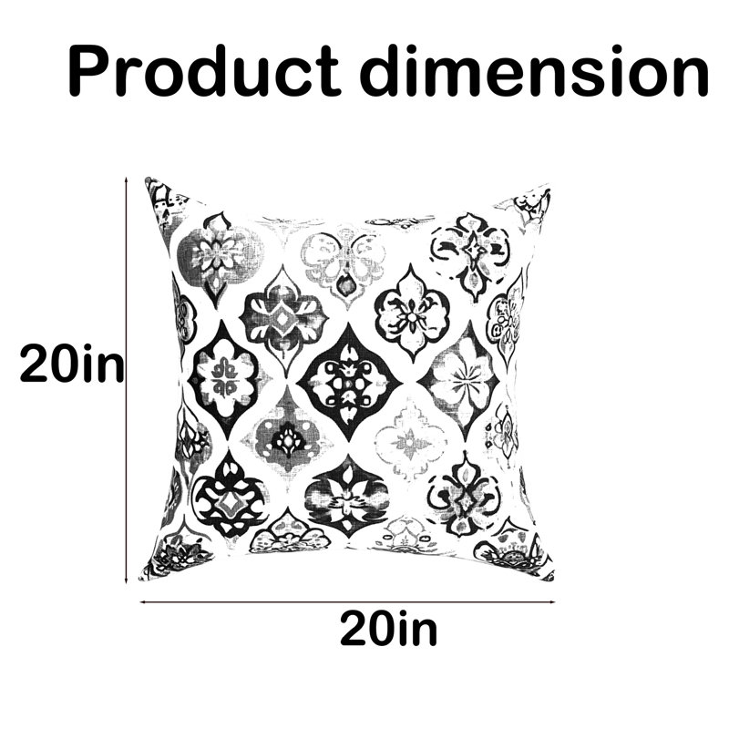 Coussin floral exotique rétro