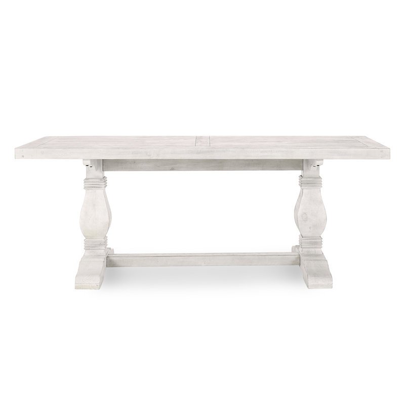 Table de salle à manger Caleb, Blanc antique