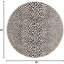 Tapis unique de la collection Outdoor (rond 4 pi 1 po, noir / ivoire)