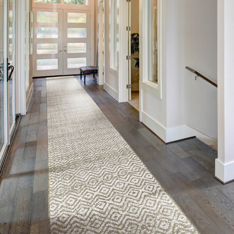 Runner Geometric Flatweave Area Rug, Runner 70 x 180 cm