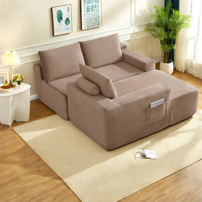 Canapé modulaire en velours côtelé 96,9 pouces