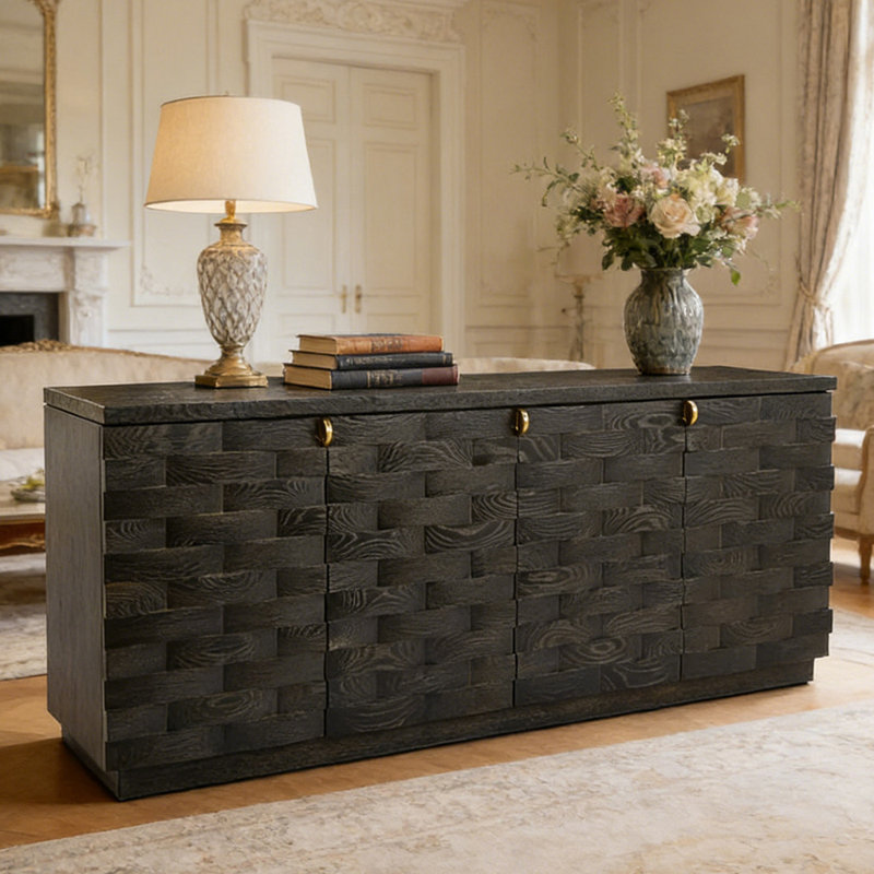 Buffet rétro de style chinois minimaliste