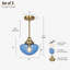 Luminaire suspendu pour îlot de cuisine 1 lumière à intensité variable en verre bleu moderne à hauteur réglable (ensemble de 2)