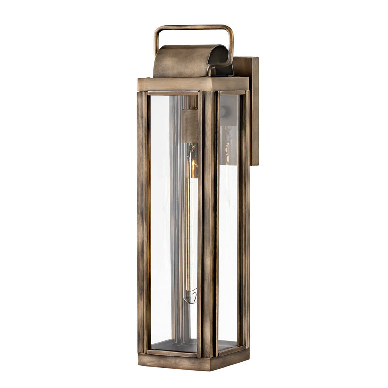 Sag Harbor Single Light Outdoor Wall Mount Lantern - Bulb Included, Burnished Bronze, 21.25" H x 5.5" W x 7.5" D