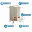 Meuble-lavabo simple mural et flottant avec lavabo en céramique, peu encombrant et facile à installer pour les salles de bain modernes