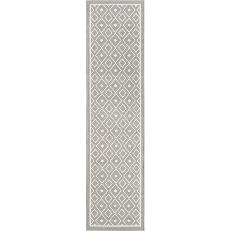 Geometric Indoor / Outdoor Rug, Runner 2' x 8'
