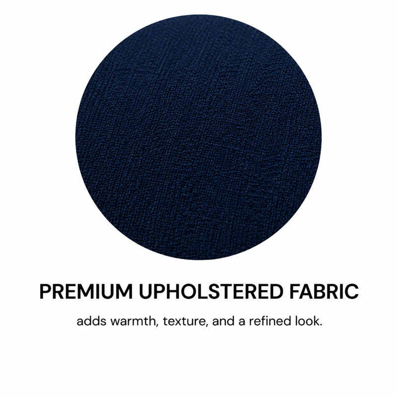 Lit plateforme tapissier moderne avec tête de lit à couture verticale, cadre de lit en tissu, aucun sommier requis