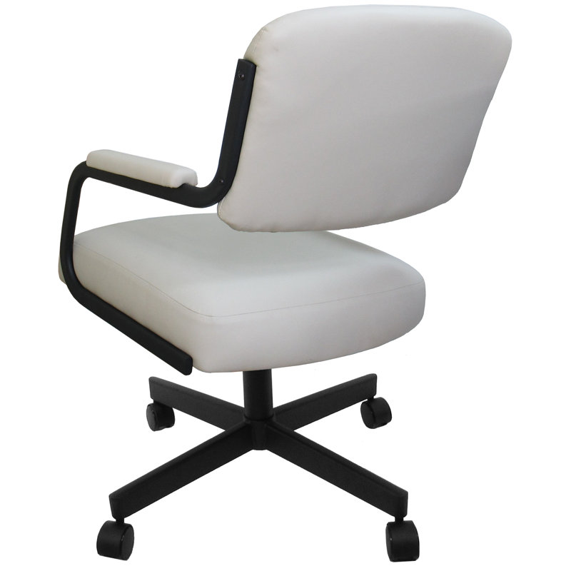Chaise avec accoudoirs en métal Craner, Beige océan, Gris