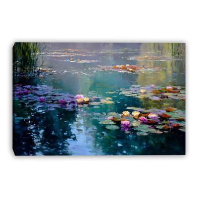 «Evening Lily Reflections», art mural sur toile tendue