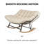 Ensemble de chaises berçantes surdimensionnées 2 pièces avec coussins épais de 6 po Papasan - Chaises longues d'intérieur et d'extérieur-1947039234