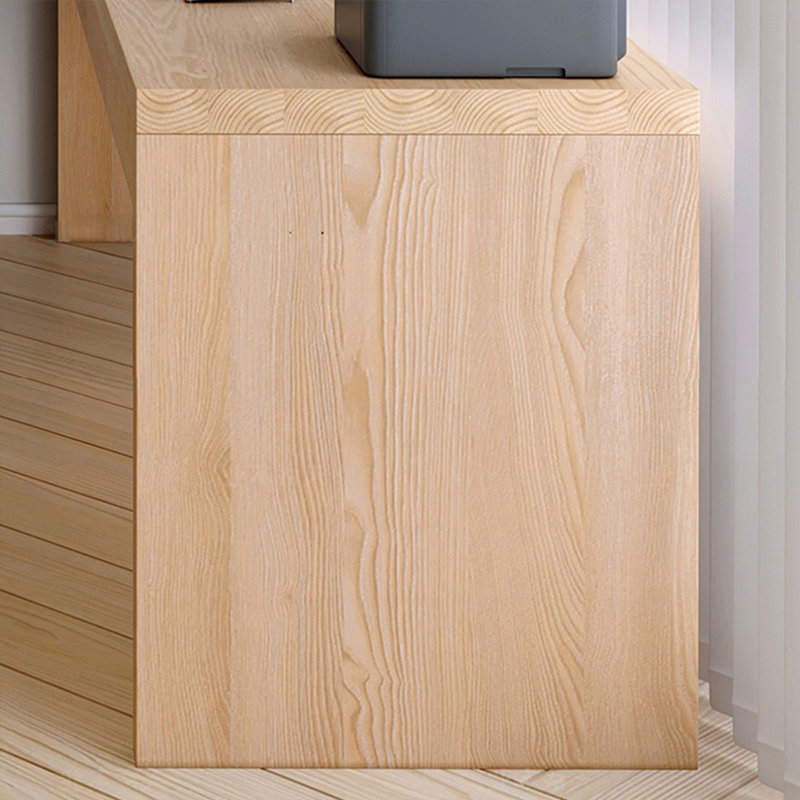 Bureau en bois massif en L Burlywood, H 29,53 po x l 78,74 po x P 47,24 po, Left Hand Return