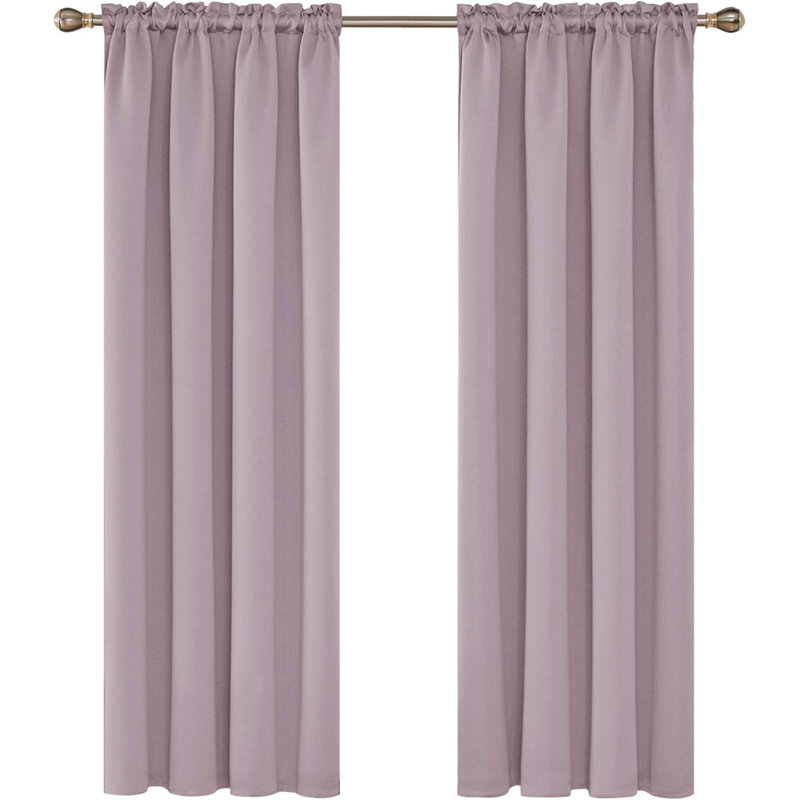 Polyester Blackout Rod Pocket Curtain Pair