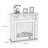 Cherry Wood Color Solid Wood Electric Fireplace