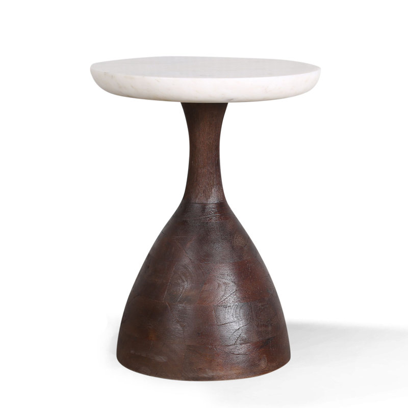 Lamoille Marble Top End Table
