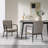 Blondell Modern Glam Iron Upholstered Dining Arm Chair with Toothpick Back Design-837633164