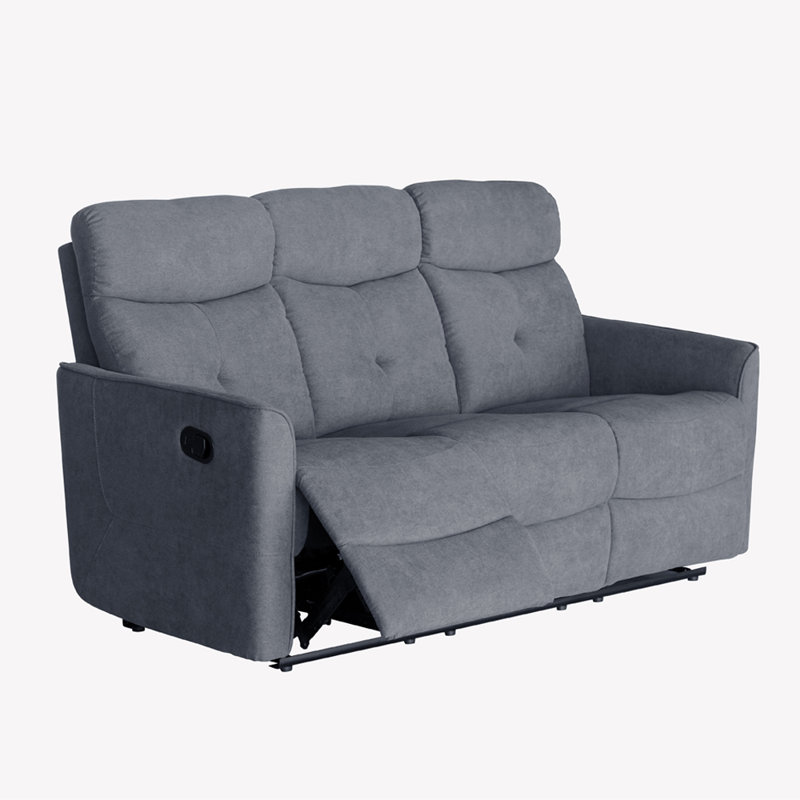 Meris 3 Seater Reclining Sofa, Grey