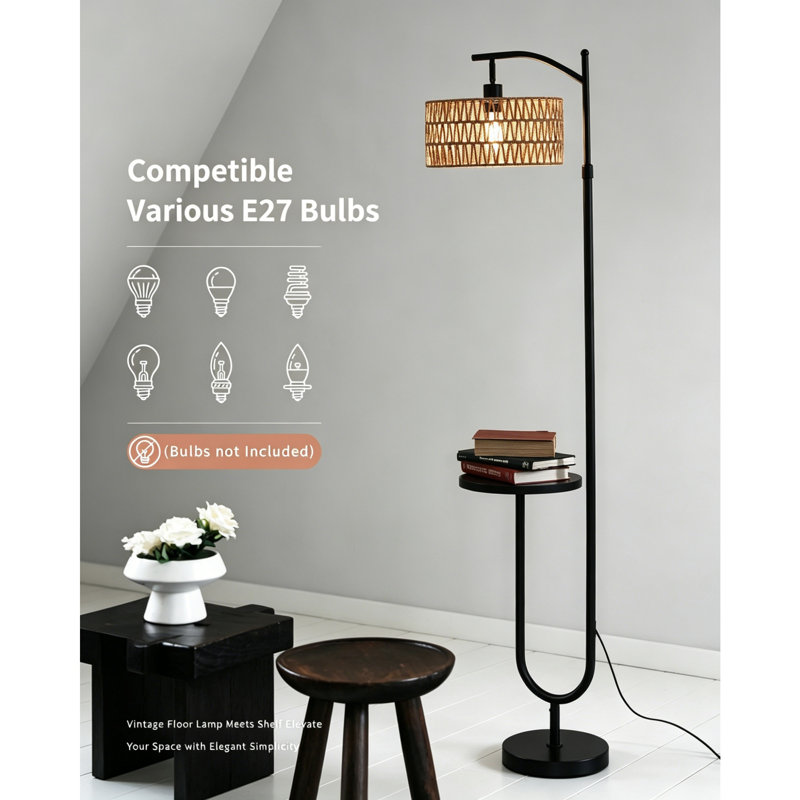 165cm Matte Tray Table Floor Lamp