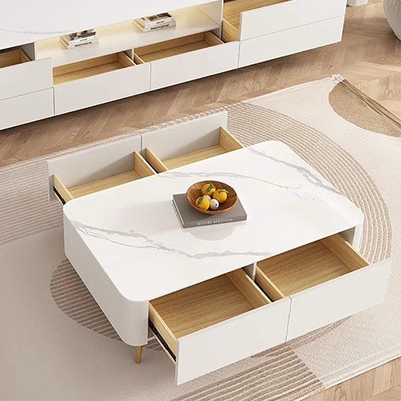 Table basse moderne simple, H 17,7 po x l 51,2 po x P 27,6 po