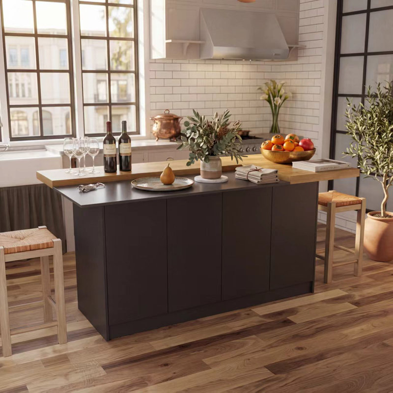 Très grande table de salle à manger pour îlot de cuisine avec rangement