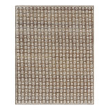 Rug & Kilim’S Modern Block Print Rug In Brown With White Floral Patterns