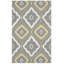 Tapis d'intérieur / extérieur ivoire / gris foncé / or Salome-16769959