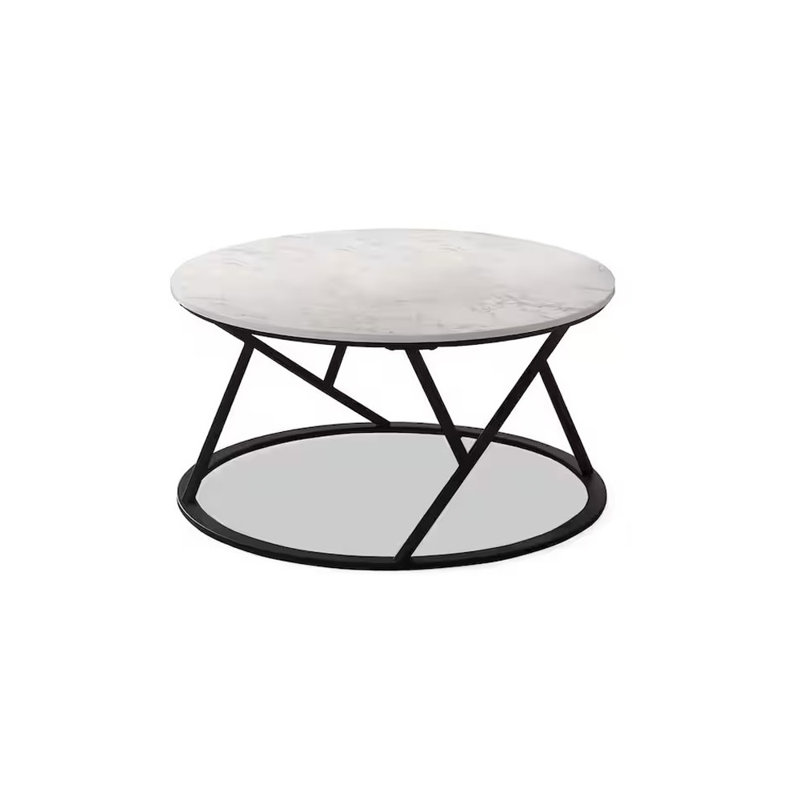 Ensemble de table contemporaine 3 pièces l 34 po, blanc, blanc
