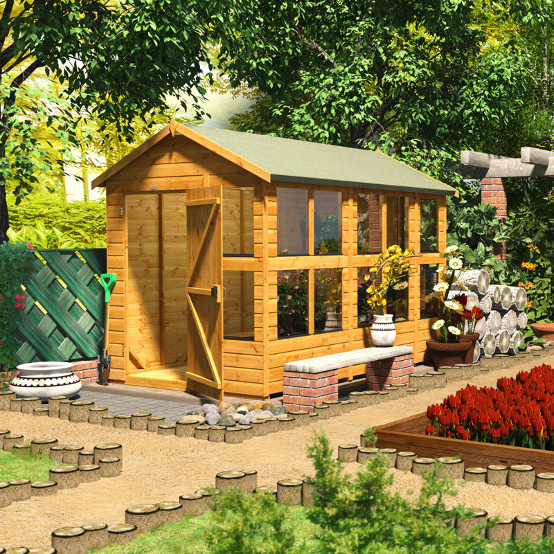 Powersheds 10 x 6ft Timber Tongue & Groove Apex Potting Shed