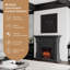 Modern Ember Augustine Mantel Package with 28" Electric Fireplace - Alexa & Google Asst Compatible-1864997513