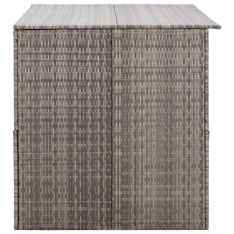17 Stories Melika 150cm W 1200L Wicker Deck Box, Grey