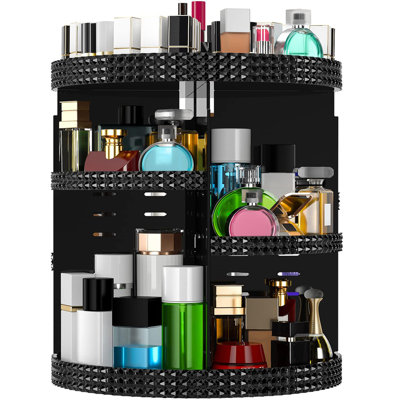 Organisateur de maquillage rotatif 360 avec 7 couches réglables - Rangement pour parfums et cosmétiques pour comptoir de salle de bain et de salle de bain