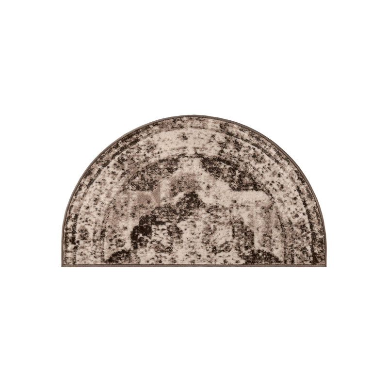 Tapis oriental Brandt, Light Brown, Half-circle 2'2" x 3'7"