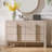 Wooden 6 Drawer Dresser TV Stand For 55 Inch TV, Modern Entertainment Center With Curved Profile Design, TV Console With Storage For Living Room-1170489995