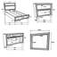 Ensemble de chambre à coucher simple 4 pièces Vino, pied de lit avec rangement, blanc, rayures scintillantes -108977247-108977248