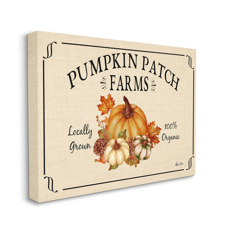 Affiche traditionnelle « Pumpkin patch » par Sheri Hart-impression d’art graphique, Plaque murale