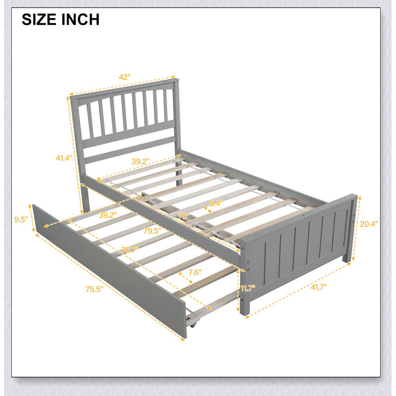 Platform Bed with Trundle