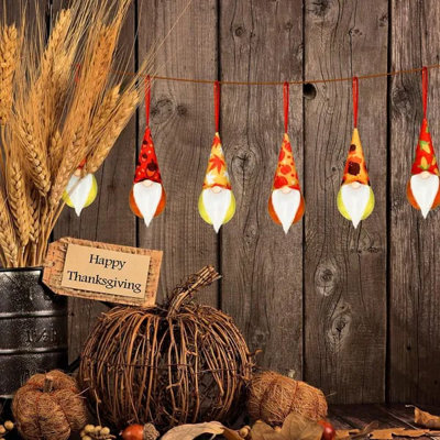 12 pièces décoratives de gnomes de l'Action de grâce, gnomes en peluche faits à la main suspendus à l'automne, gnomes en peluche, gnome suédois, décoration murale, gnome suédois, décoration de table pour l'Action de grâce