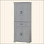 Armoire de rangement de salle de bain avec portes et tiroir, plusieurs espaces de rangement, tablette réglable-1621057015