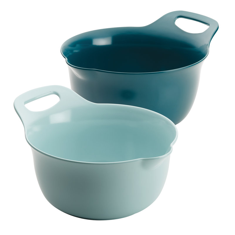 Rachael Ray Tools and Gadgets Nesting Mixing Bowl Set, 2-Piece, Teal