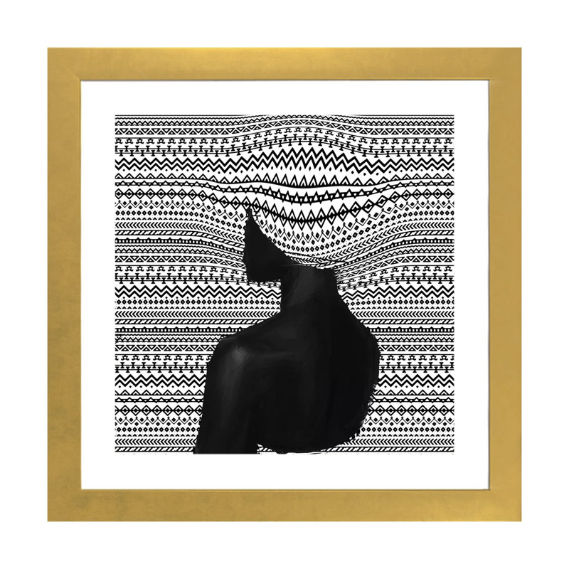 Wax Series I par Adekunle Adeleke-reproduction d’art, H 16 po x l 16 po x p 1 po, Papier encadré doré, Blanc